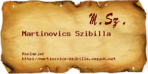 Martinovics Szibilla névjegykártya